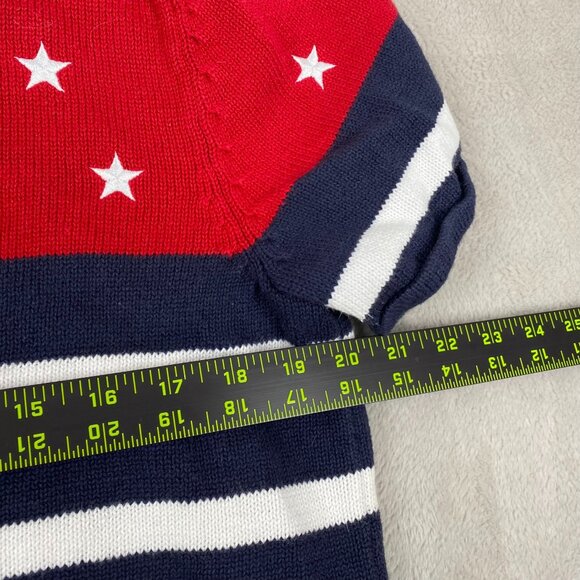 Norton Studio Cardigan Medium Red White & Blue With Stars & Stripes - Button Fro - Picture 4 of 7